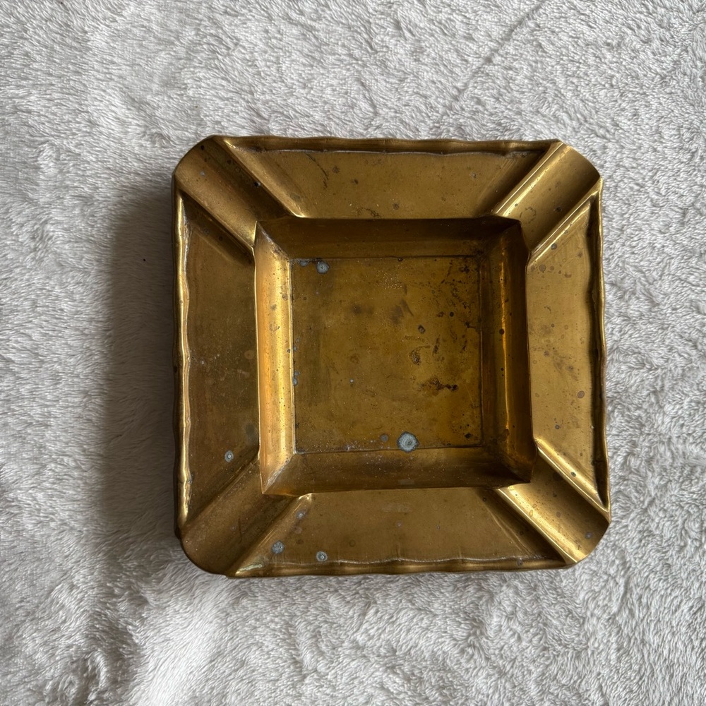 Vintage Brass Metal Tray